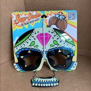 Sugar Skull Sun Glasses novelty